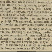 Dom dla sierot dziewcząt, 1900
