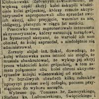 Zgromadzenie akcyonaryuszów, 1900