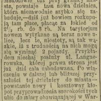 Wązkie ulice, 1901