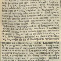 Osada Zieglera, 1901