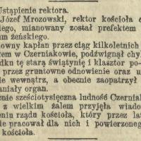 Ustąpienie rektora, 1903