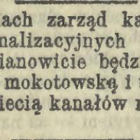 Kanalizacja Rakowieckiej, 1903