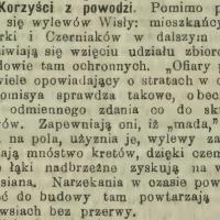 Korzyści z powodzi, 1903