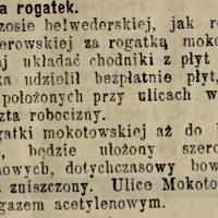 Z za rogatek, 1903
