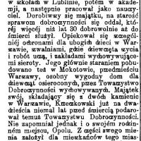 Zmarł Szymon Krzeczkowski, 1904
