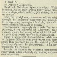 Odpust w Mokotowie, 1904