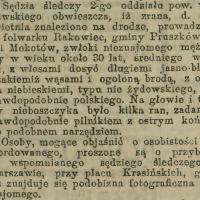 Zwłoki na drodze, 1905