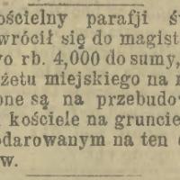Przebudowa plebanji, 1905