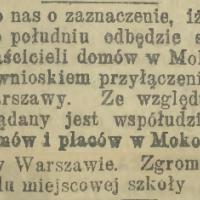 W sprawie przyłączenia, 1905