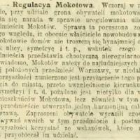 Regulacya Mokotowa, 1906