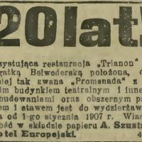 Trianon do wydzierżawienia Trianon do wydzierżawienia, 1906