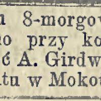 Owoce z ogrodu Ksawerów, 1907