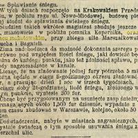 Spławianie śniegu, 1907