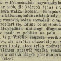 Wypadek z balonem, 1908