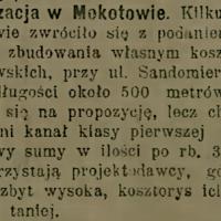 Kanalizacja, 1908