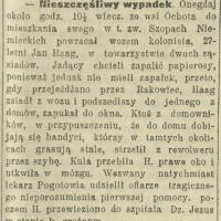 Nieszczęśliwy wypadek Nieszczęśliwy wypadek, 1909