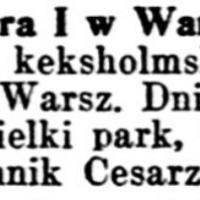 Pomnik Piotra I, 1909