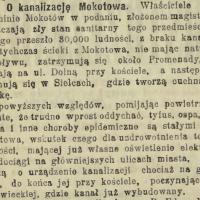 O kanalizację, 1910