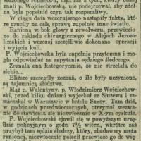Zagadkowa sprawa, 1911