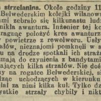 Zbyteczna strzelanina, 1911