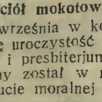 Konsekracja kaplic, 1911