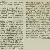 Wprowadzenie obrazu. Uroczystości. Kościół mokotowski. 1912.