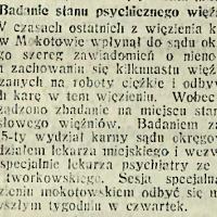 Nienormalne zachowanie więźniów, 1913