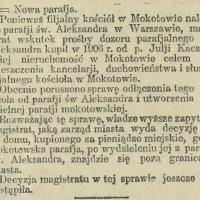 Nowa parafja Nowa parafja, 1913
