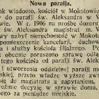 Nowa parafja, 1913