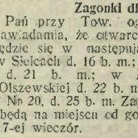 Zagonki dla dzieci, 1913