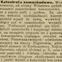 Katastrofa samochodowa, 1913