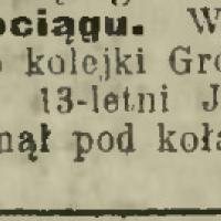 Pod kołami pociągu Pod kołami pociągu, 1913