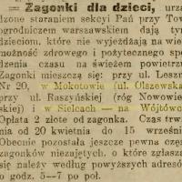 Zagonki dla dzieci, 1913