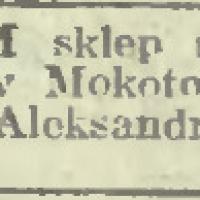Sprzedam sklep, 1913