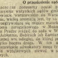 Boczna droga do sądu, 1913