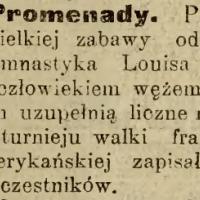 Człowiek wąż w Promenadzie, 1913