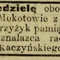 Złoty krzyżyk, 1913