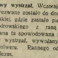 Piekarz i rewolwer, 1913