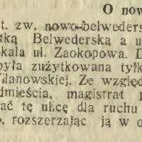 O nową ulicę, 1913