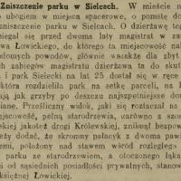 Zniszczenie parku Zniszczenie parku, 1913