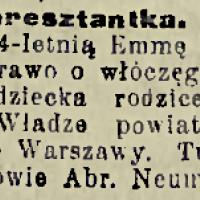 Czteroletnia aresztantka, 1913