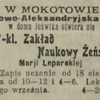 Zakład Naukowy Żeński, 1913