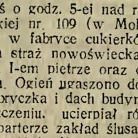 Pożar w fabryce cukierków, 1913