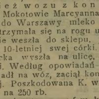 Wóz, koń, córeczka, 1913