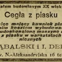 Cegła z piasku, 1913