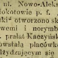 Sklep z towarami łokciowemi, 1913