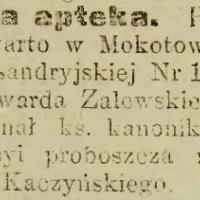 Nowa apteka, 1913