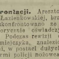 Znani policji nożowcy, 1913