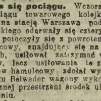 Zerwanie się pociągu, 1913