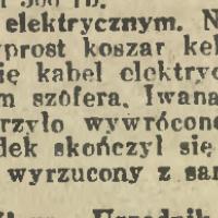 Rażony prądem, 1914